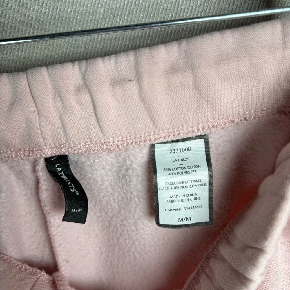 Lazy Pants Niki Fleece Relaxed Joggers with Stain (See Photos) - Medium in Pink - Picture 7 of 9